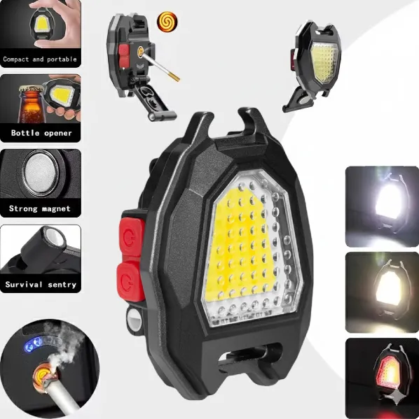 Mini Linterna Portátil Recargable Con Encendedor