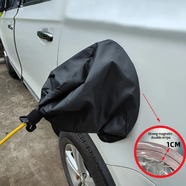 Cubre Puerto De Carga Para Auto Eléctrico / Imantado / Negro