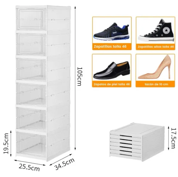 Zapatera Plegable 6 Estantes / Organizador De Zapatos