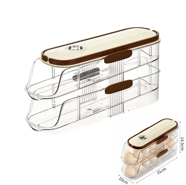 Caja Organizadora Almacenamiento Para 14 Huevos / Con Caída