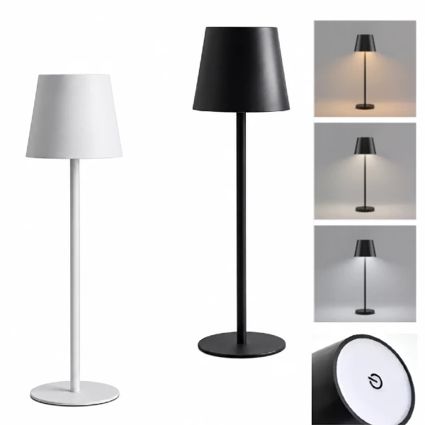 Lampara De Mesa/Escritorio Con Base Táctil / Metálica / Recargable