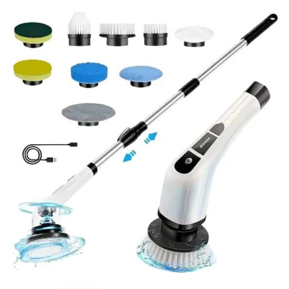 Cepillo De Limpieza 9 En 1 Giratorio / Recargable