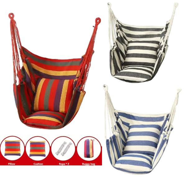 Hamaca Sillón Colgante Con Almohadones
