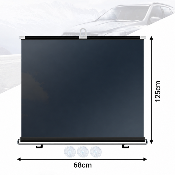Cortina Parasol Para Parabrisas De Auto 68*125cm / Extensible