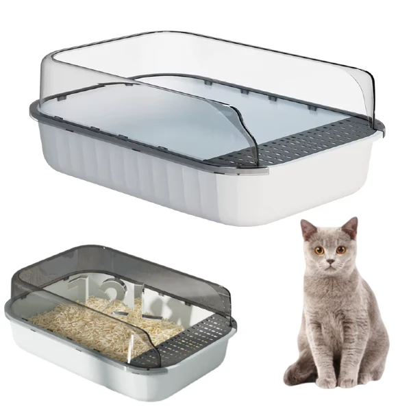 Baño Sanitario De Gato Semi-Cerrado / Incluye Pala