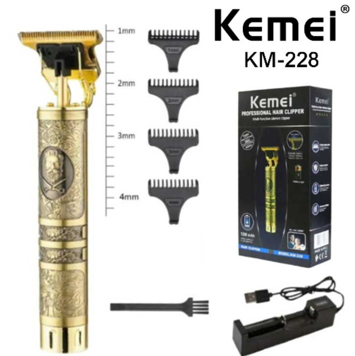 Patillera Maquina De Cortar Pelo / Barba Profesional Kemei KM-228 / 5W