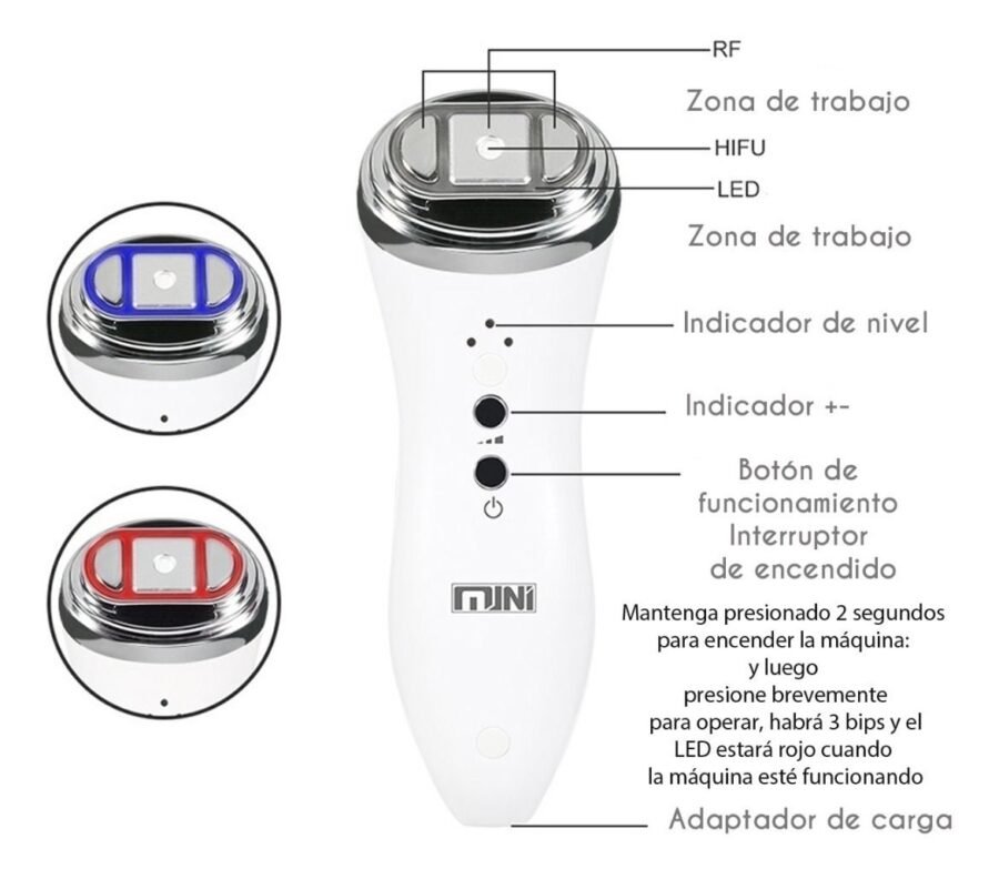 Mini HiFU Ultrasonido Facial / RF Radio Frecuencia / Lifting / Anti-Age / BiPolar / SKIN CARE