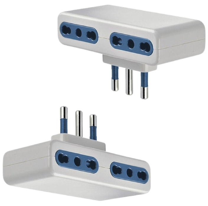 Adaptador De Un 3 En Línea A 4 Tomas 3 En Línea / 10A / 1500w