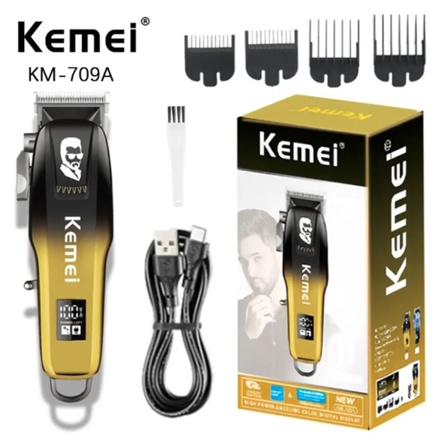 Maquina De Cortar Pelo / Barba Profesional Kemei KM-709A / 5W