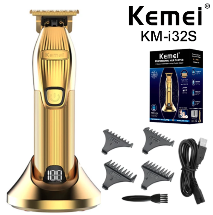 Maquina De Cortar Pelo / Barba Profesional Kemei KM-i32S / 5W