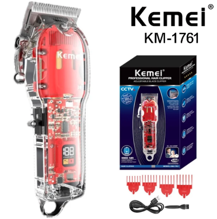 Maquina De Cortar Pelo / Barba Profesional Kemei KM-1761 / 10W