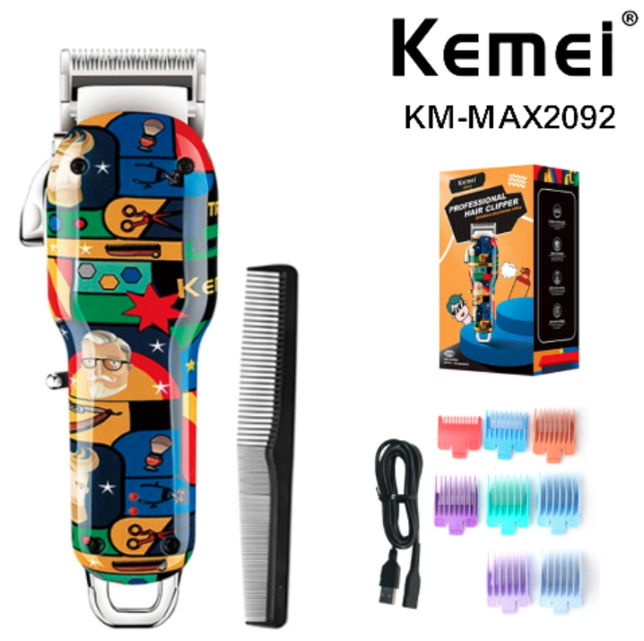 Maquina De Cortar Pelo / Barba Profesional Kemei KM-MAX2092 / 6500 RPM MAX / 5W
